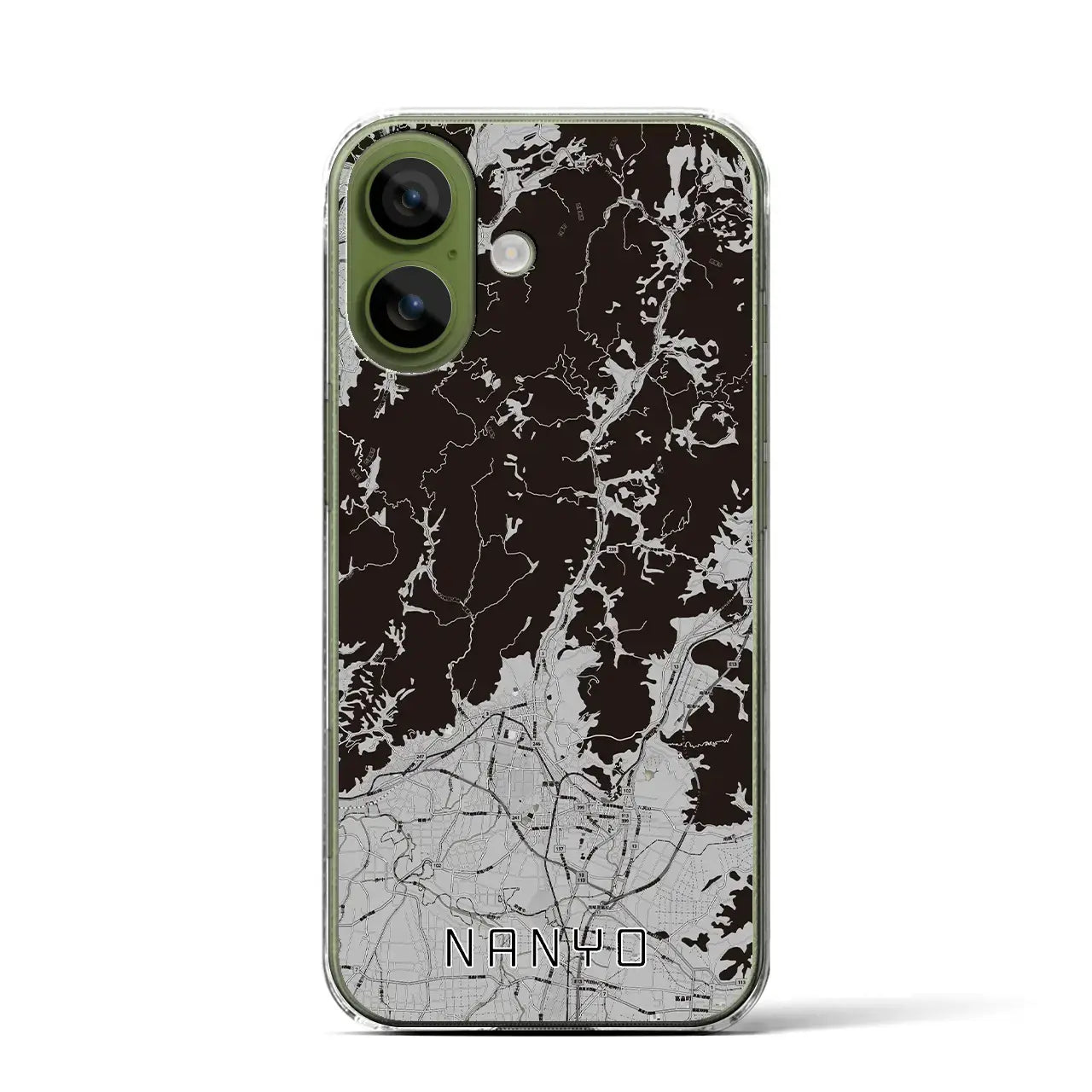 【南陽(山形県)】地図柄iPhoneケース(クリアタイプ)モノトーン・iPhone 17 Pro Max 用