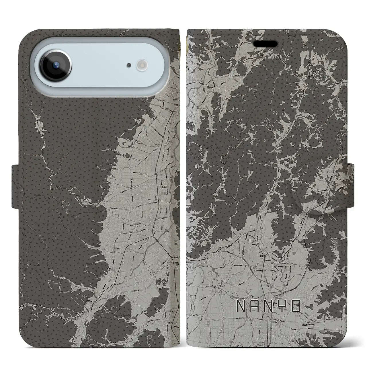 【南陽(山形県)】地図柄iPhoneケース(手帳タイプ)