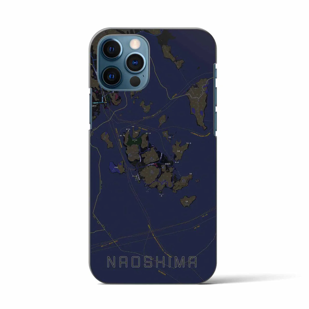【直島(香川県)】地図柄iPhoneケース(バックカバータイプ)