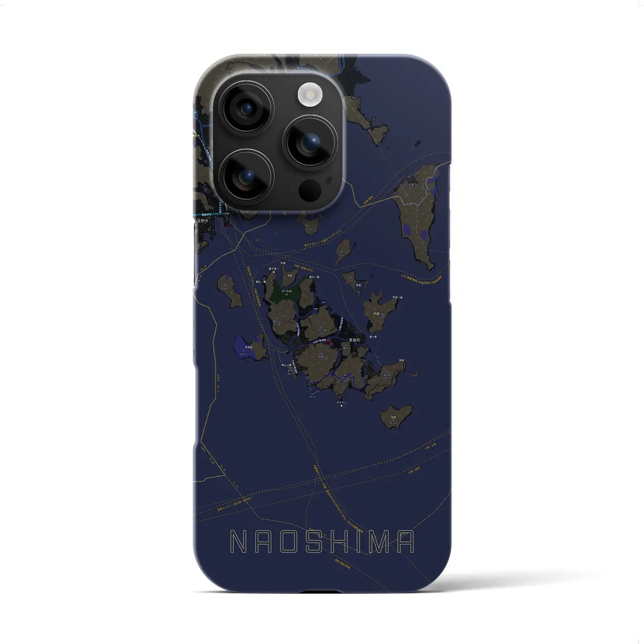 【直島(香川県)】地図柄iPhoneケース(バックカバータイプ)