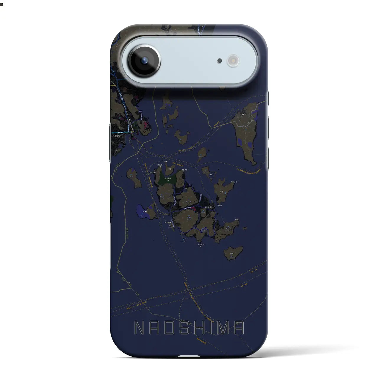 【直島(香川県)】地図柄iPhoneケース(バックカバータイプ)