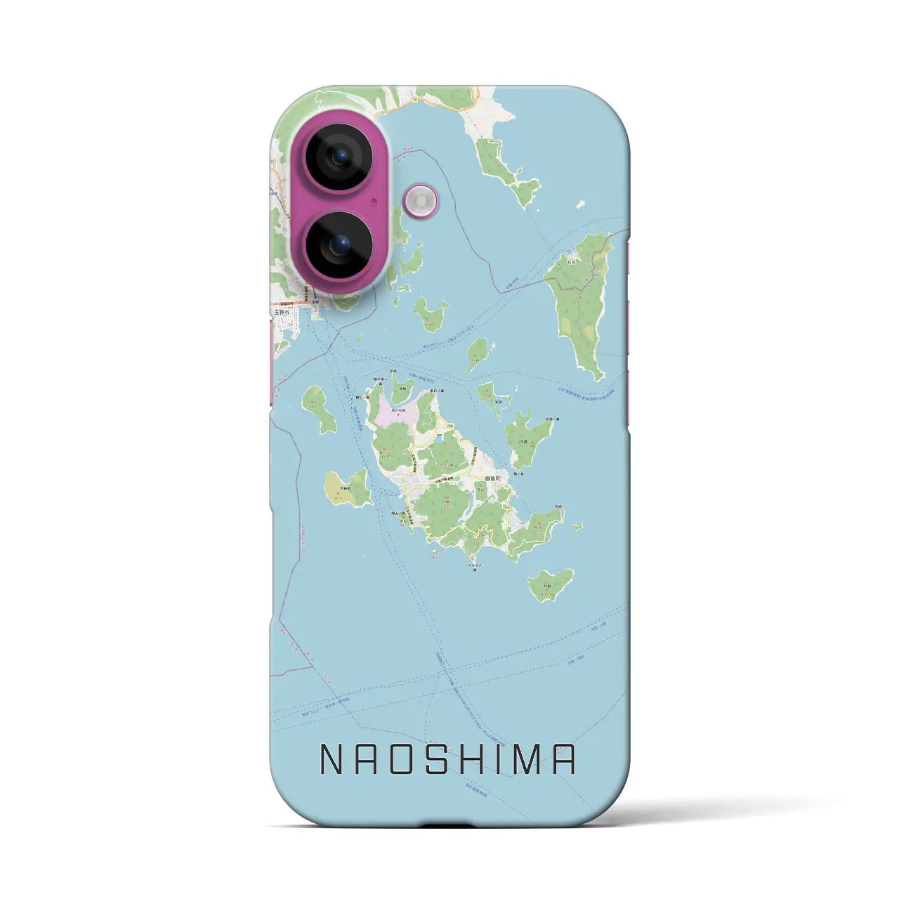 【直島(香川県)】地図柄iPhoneケース(バックカバータイプ)