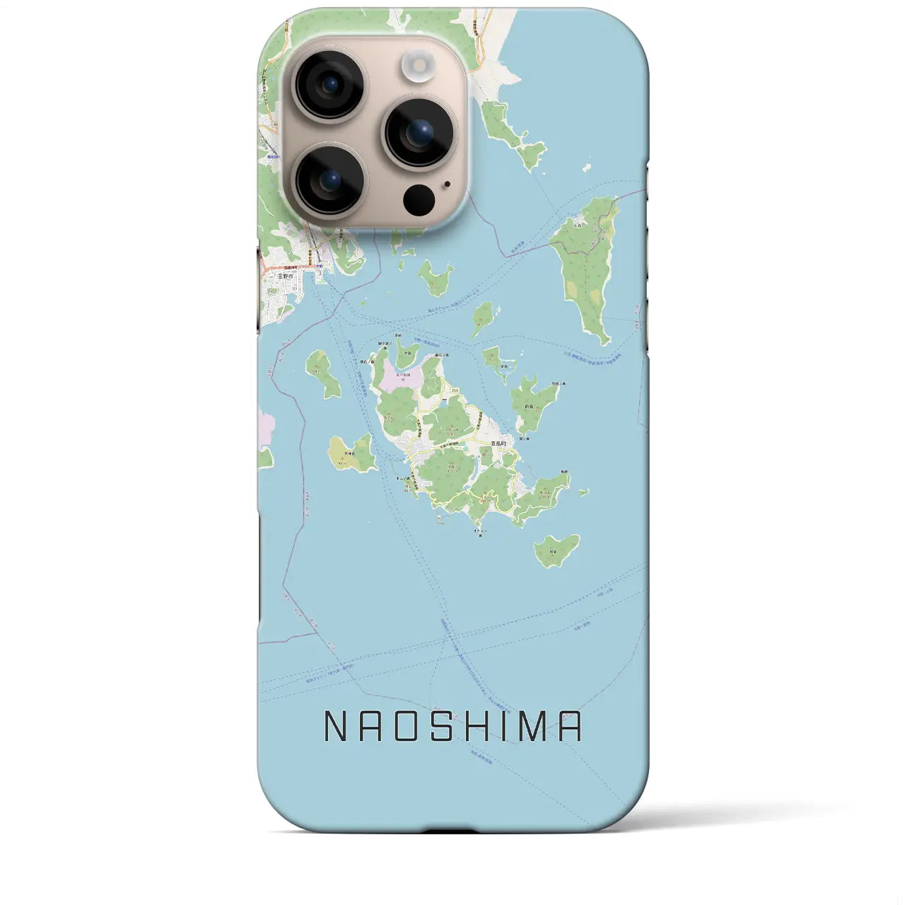 【直島(香川県)】地図柄iPhoneケース(バックカバータイプ)
