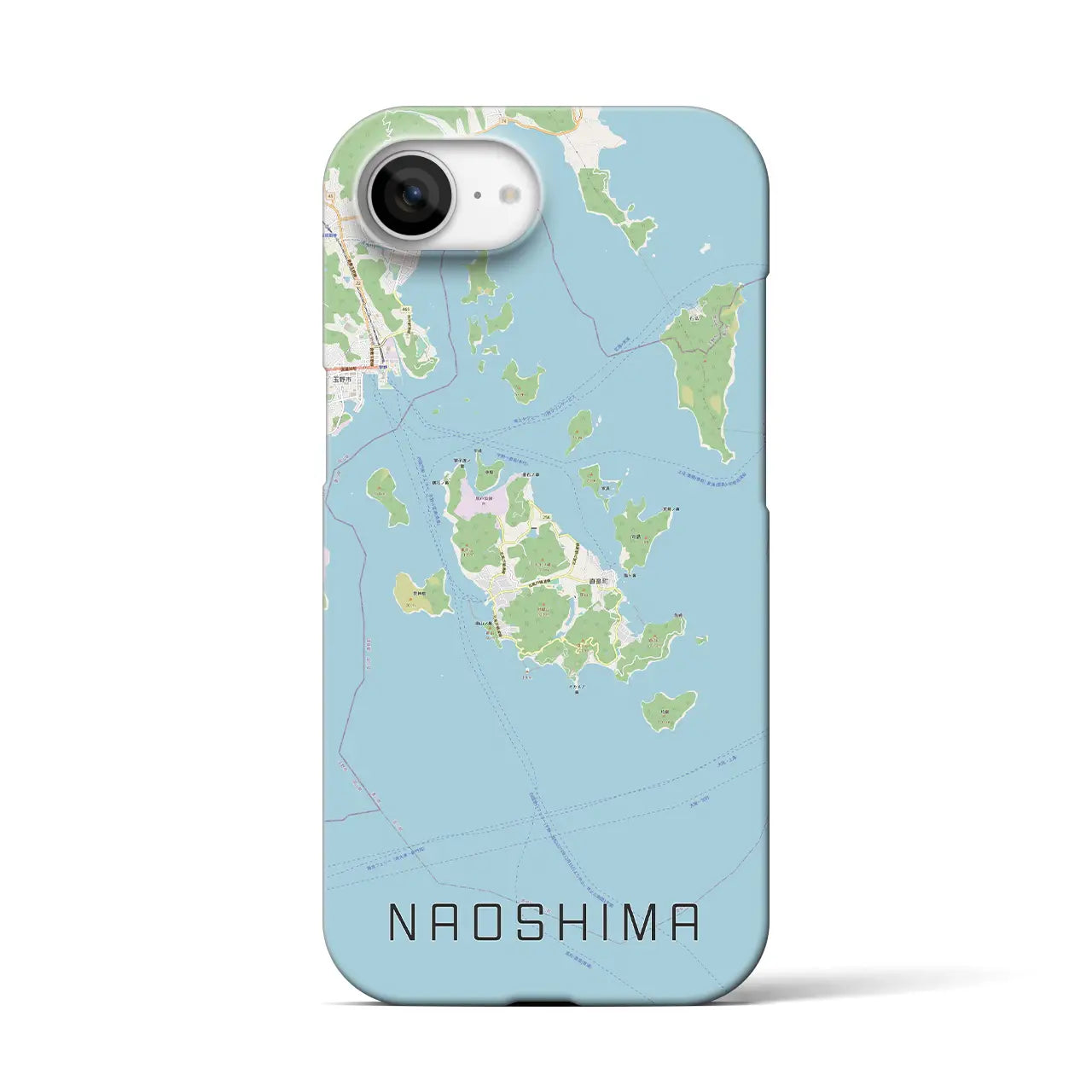 【直島(香川県)】地図柄iPhoneケース(バックカバータイプ)