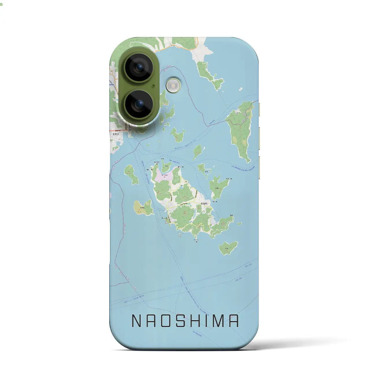 【直島(香川県)】地図柄iPhoneケース(バックカバータイプ)