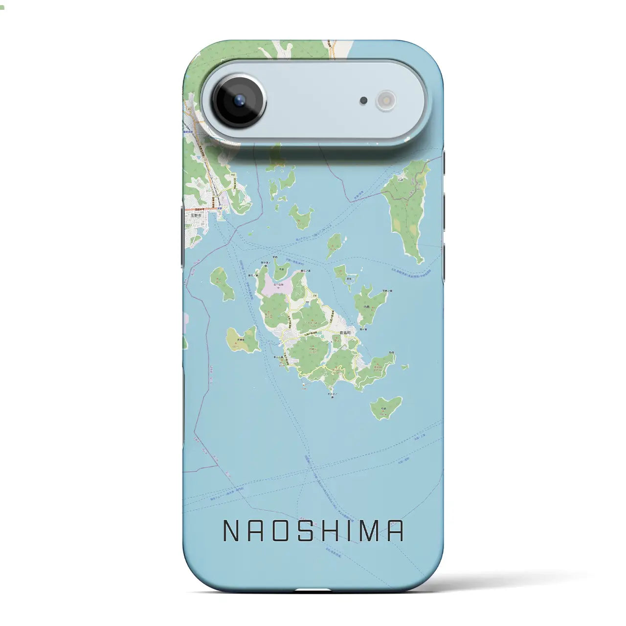 【直島(香川県)】地図柄iPhoneケース(バックカバータイプ)