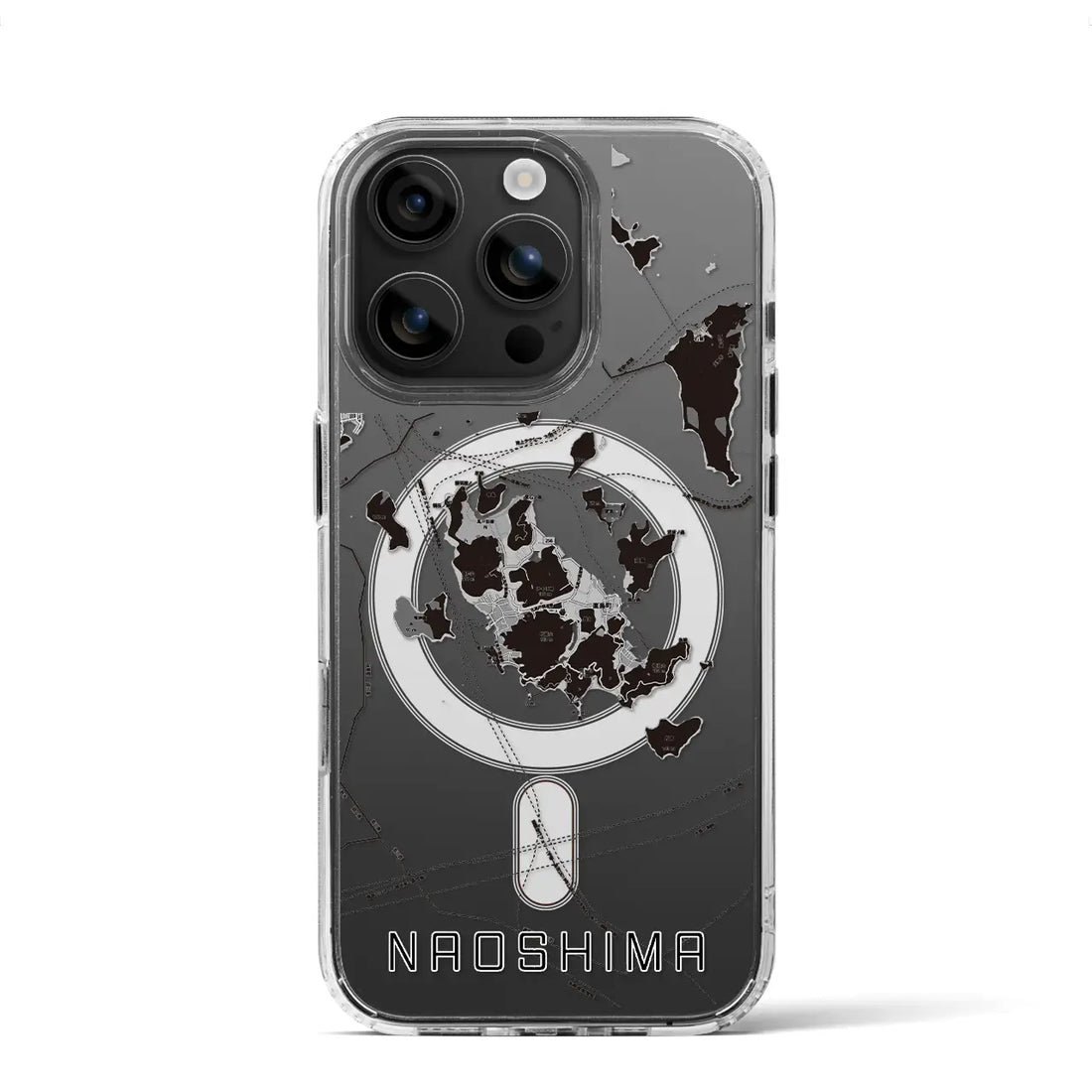 【直島(香川県)】地図柄iPhoneケース(MagSafeタイプ)