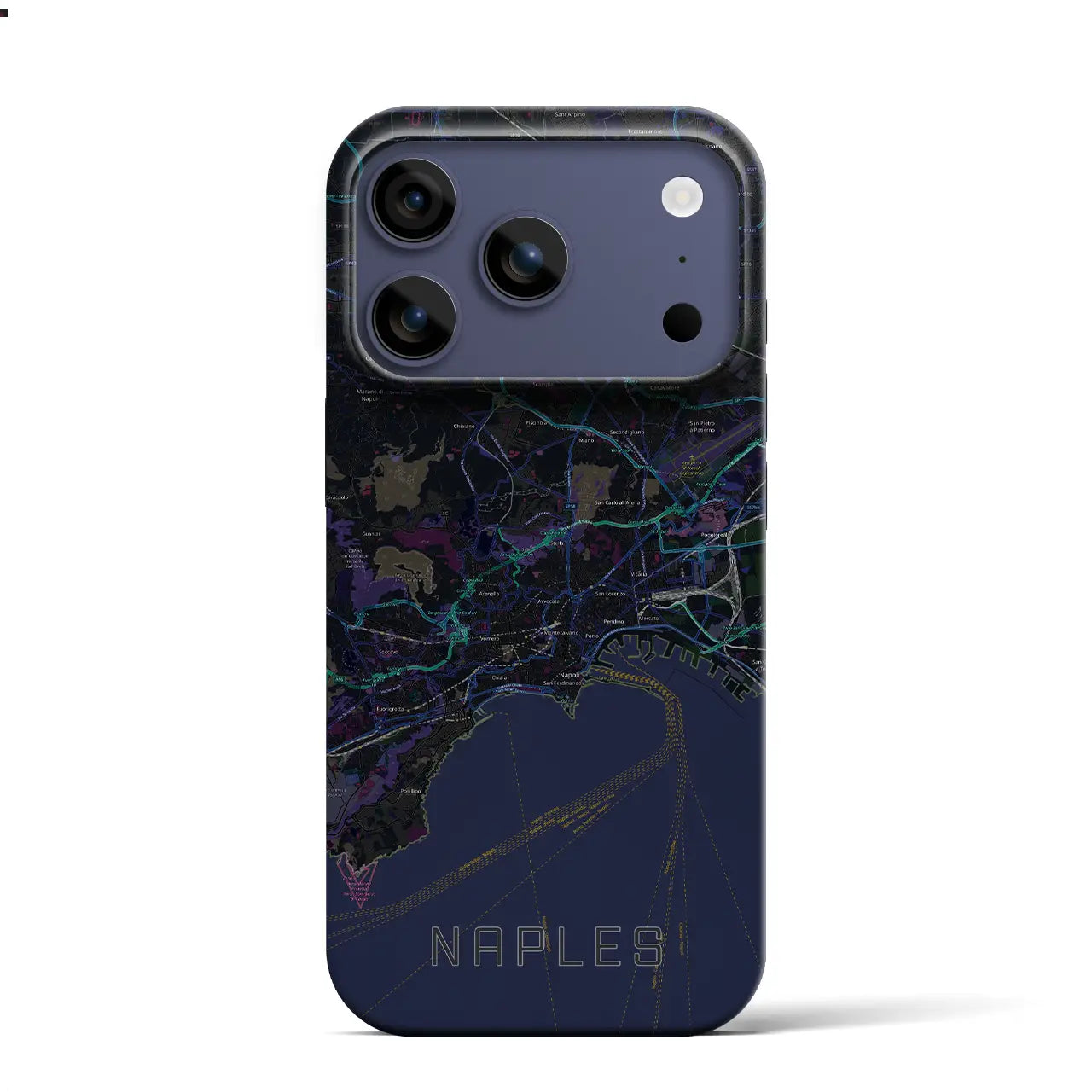 【ナポリ(イタリア)】地図柄iPhoneケース(バックカバータイプ)