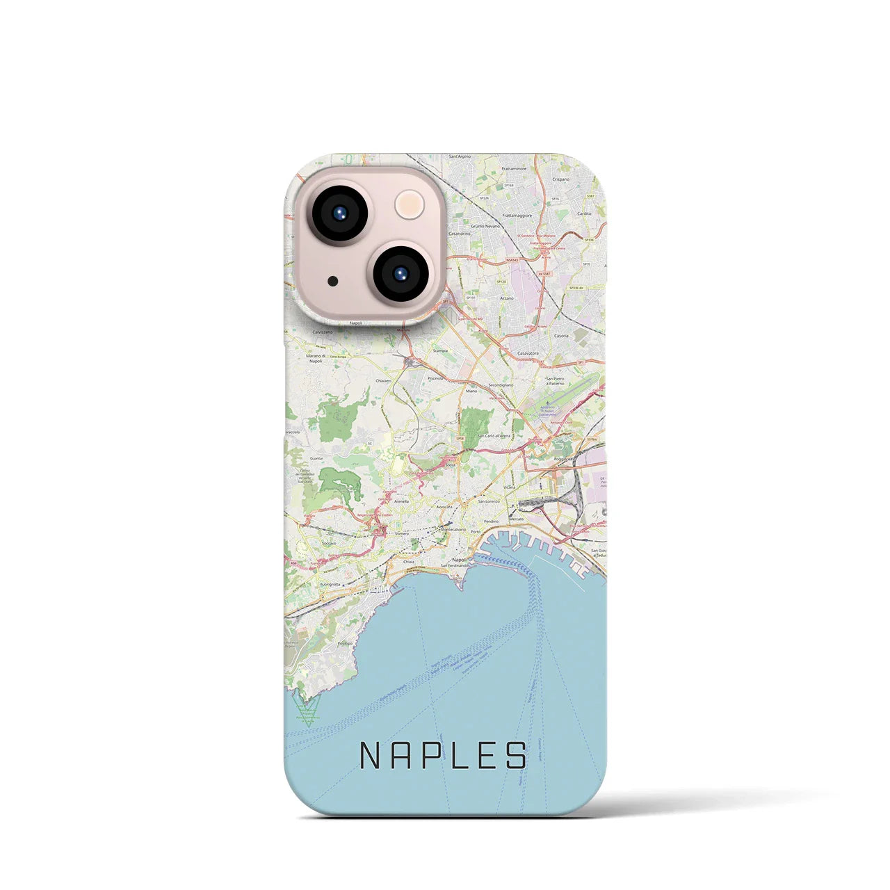 【ナポリ(イタリア)】地図柄iPhoneケース(バックカバータイプ)