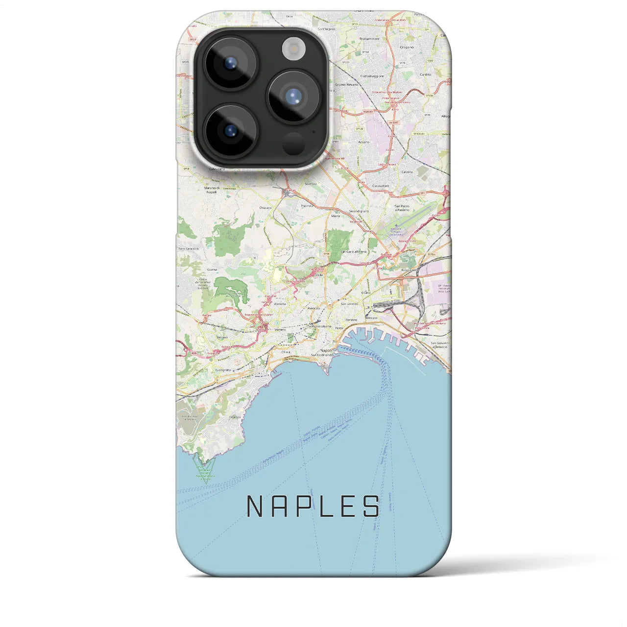 【ナポリ(イタリア)】地図柄iPhoneケース(バックカバータイプ)