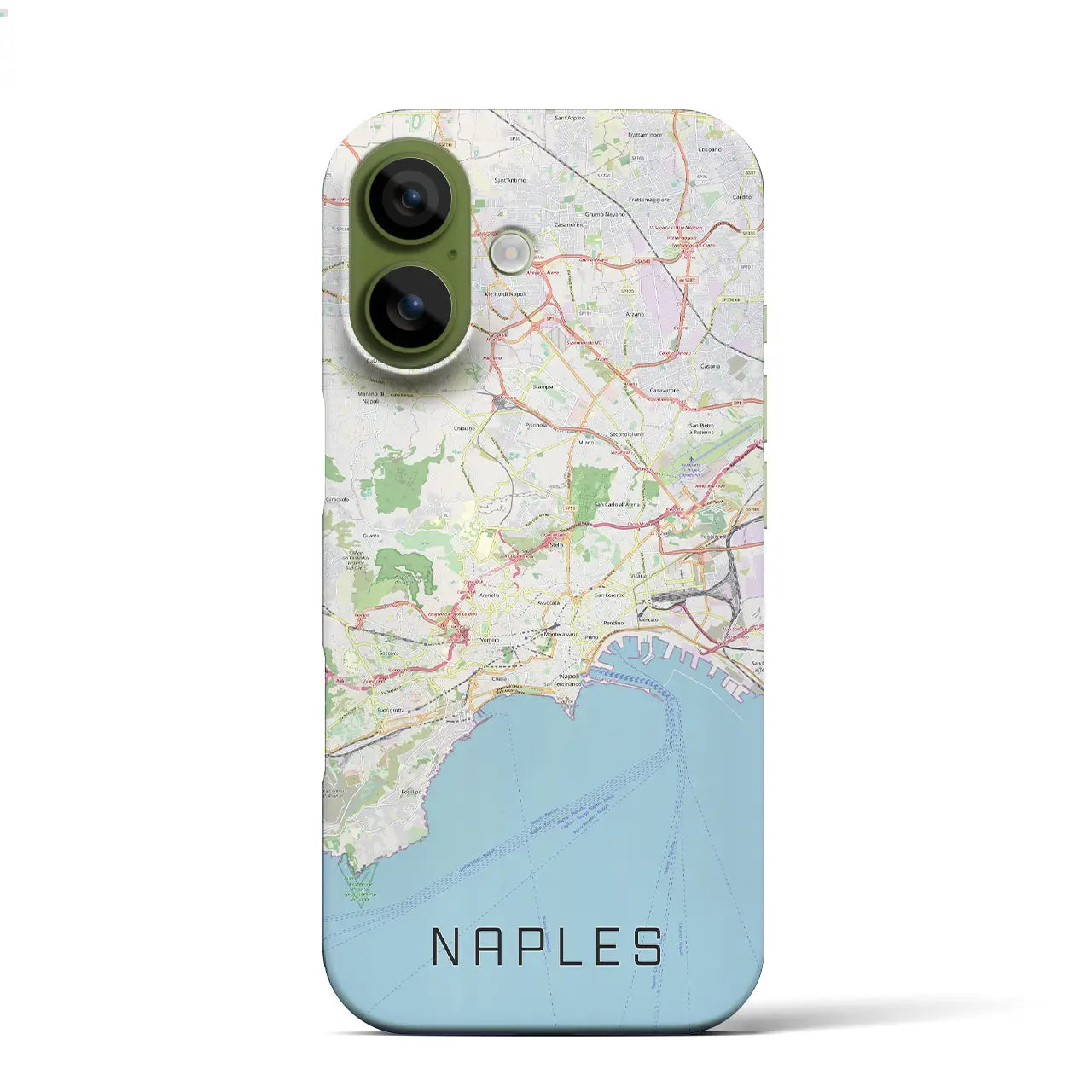 【ナポリ(イタリア)】地図柄iPhoneケース(バックカバータイプ)
