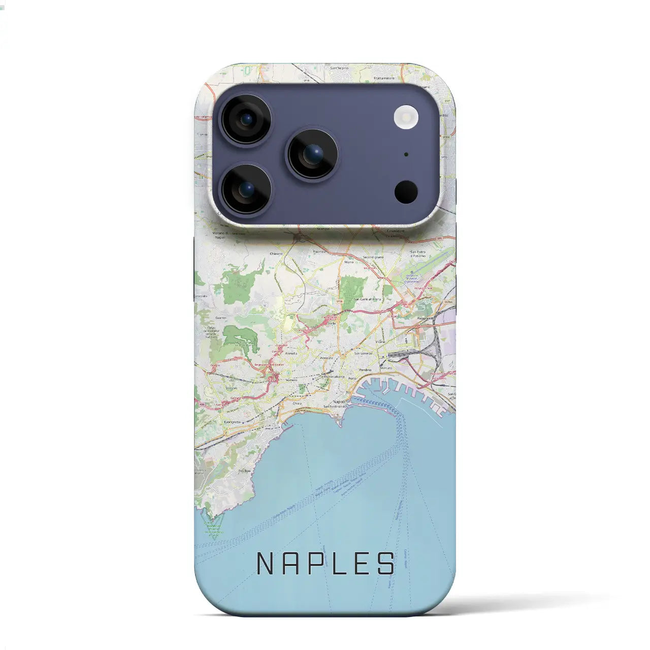 【ナポリ(イタリア)】地図柄iPhoneケース(バックカバータイプ)