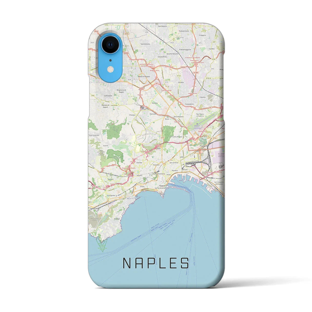 【ナポリ(イタリア)】地図柄iPhoneケース(バックカバータイプ)