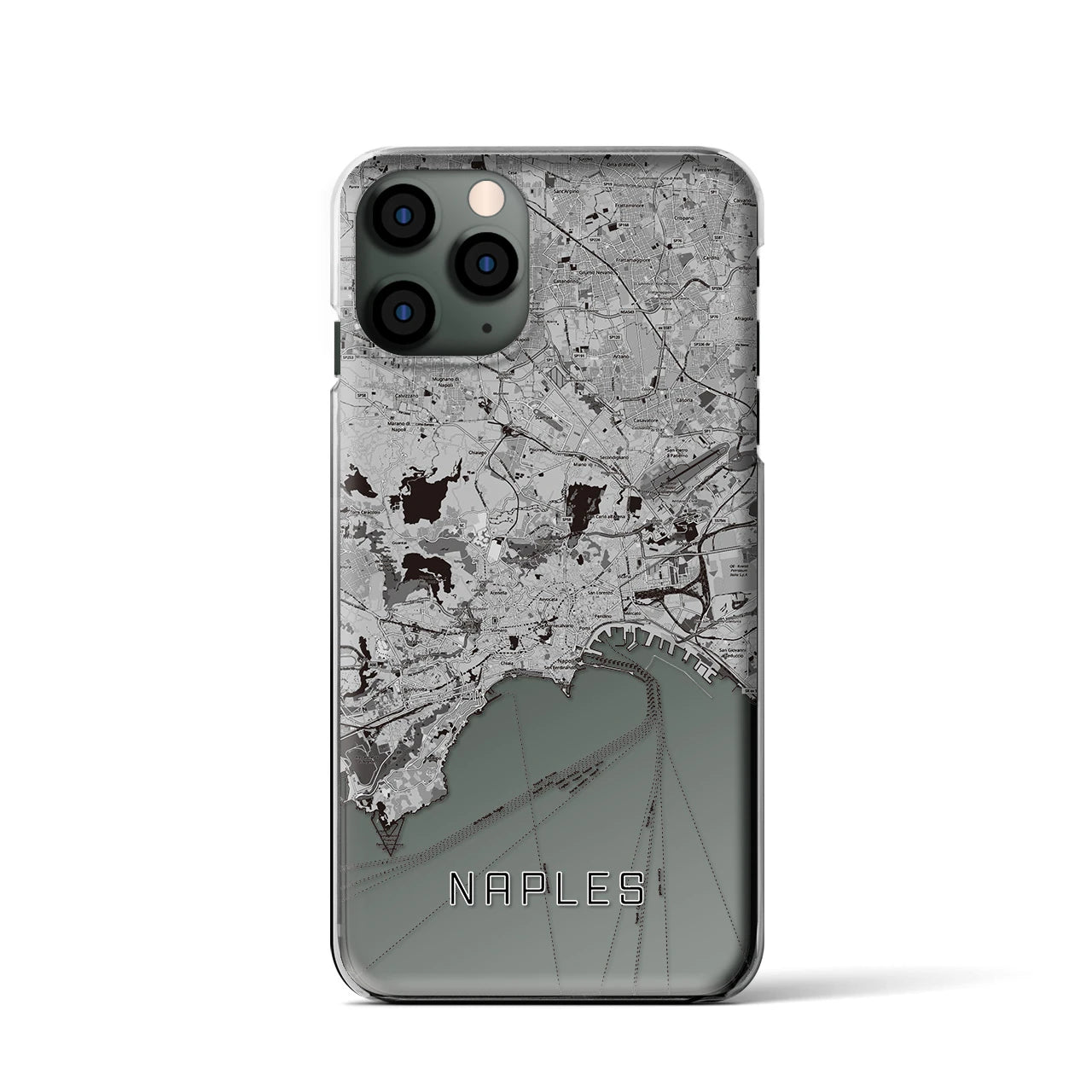 【ナポリ(イタリア)】地図柄iPhoneケース(クリアタイプ)