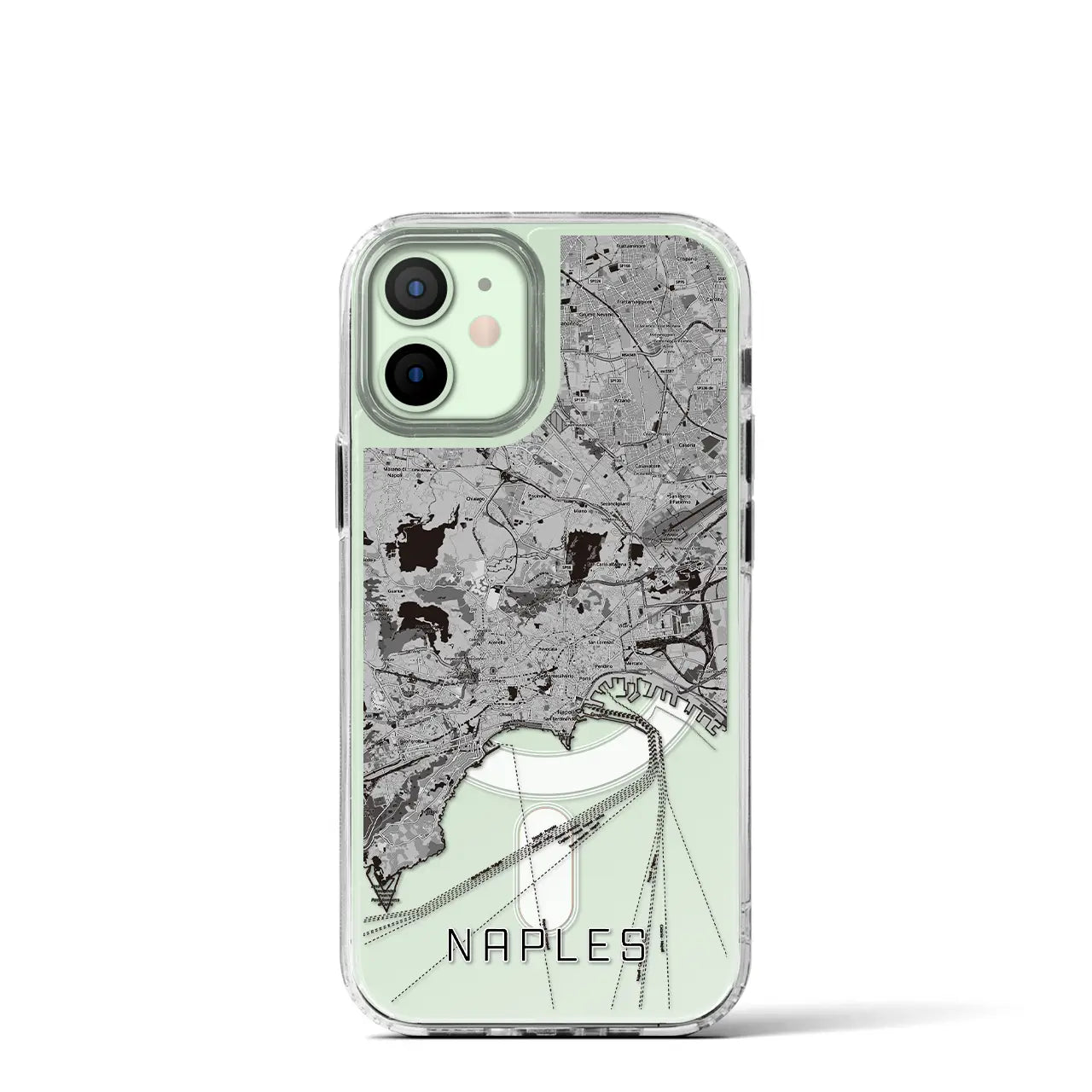 【ナポリ(イタリア)】地図柄iPhoneケース(MagSafeタイプ)