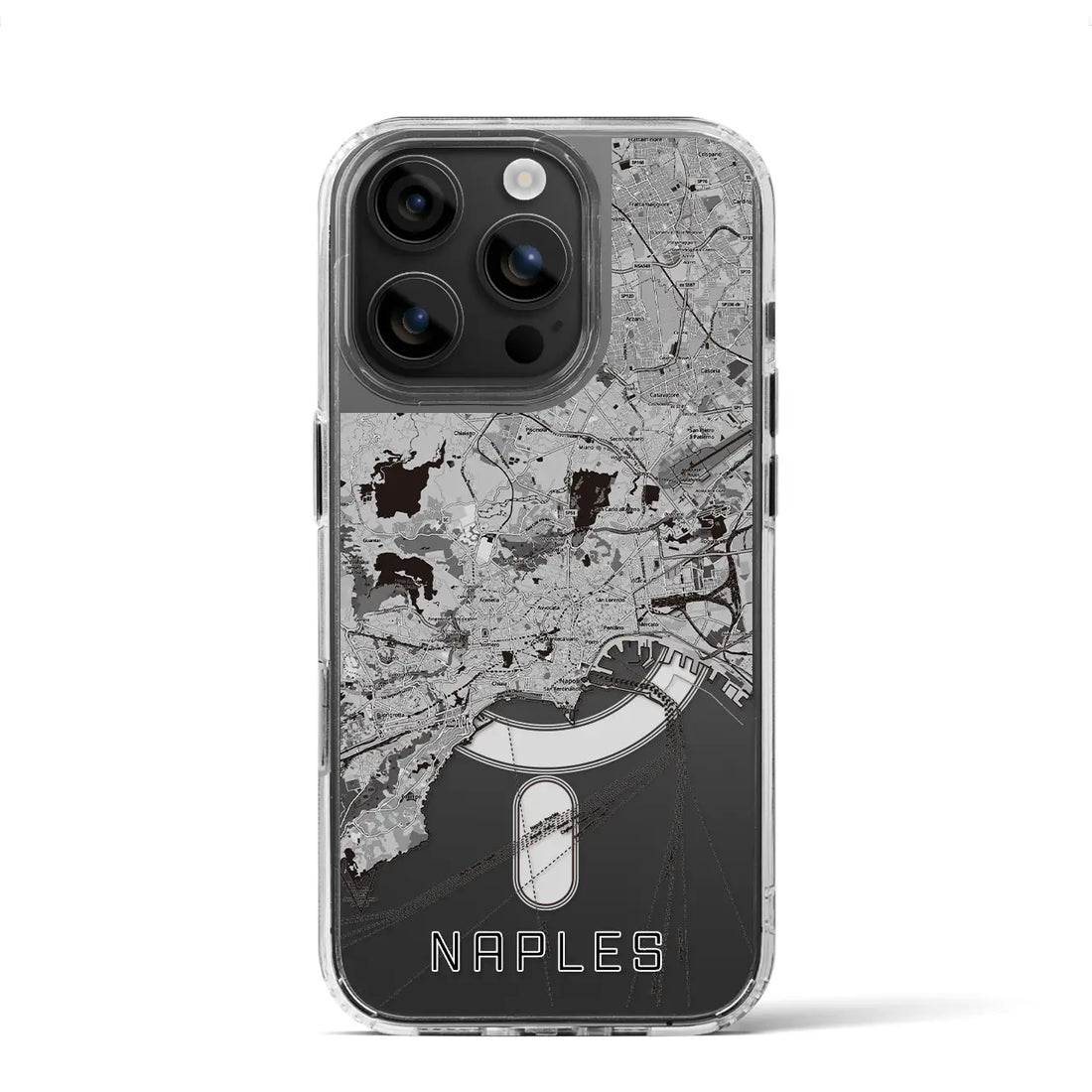 【ナポリ(イタリア)】地図柄iPhoneケース(MagSafeタイプ)