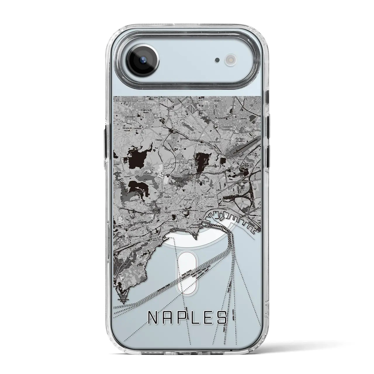 【ナポリ(イタリア)】地図柄iPhoneケース(MagSafeタイプ)