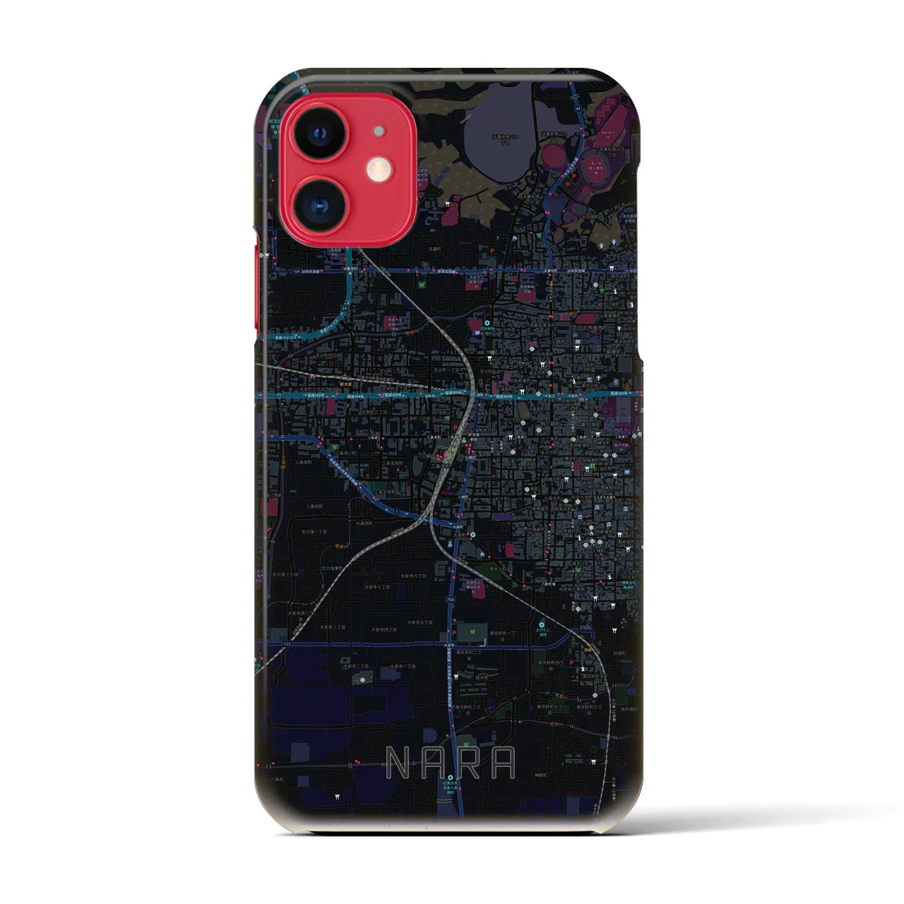 【奈良2(奈良県)】地図柄iPhoneケース(バックカバータイプ)