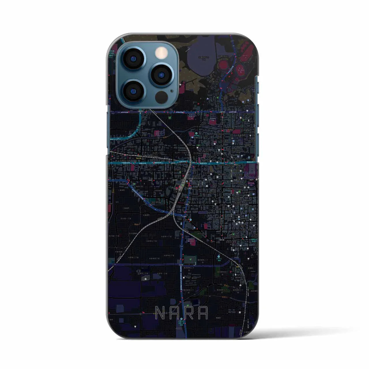 【奈良2(奈良県)】地図柄iPhoneケース(バックカバータイプ)