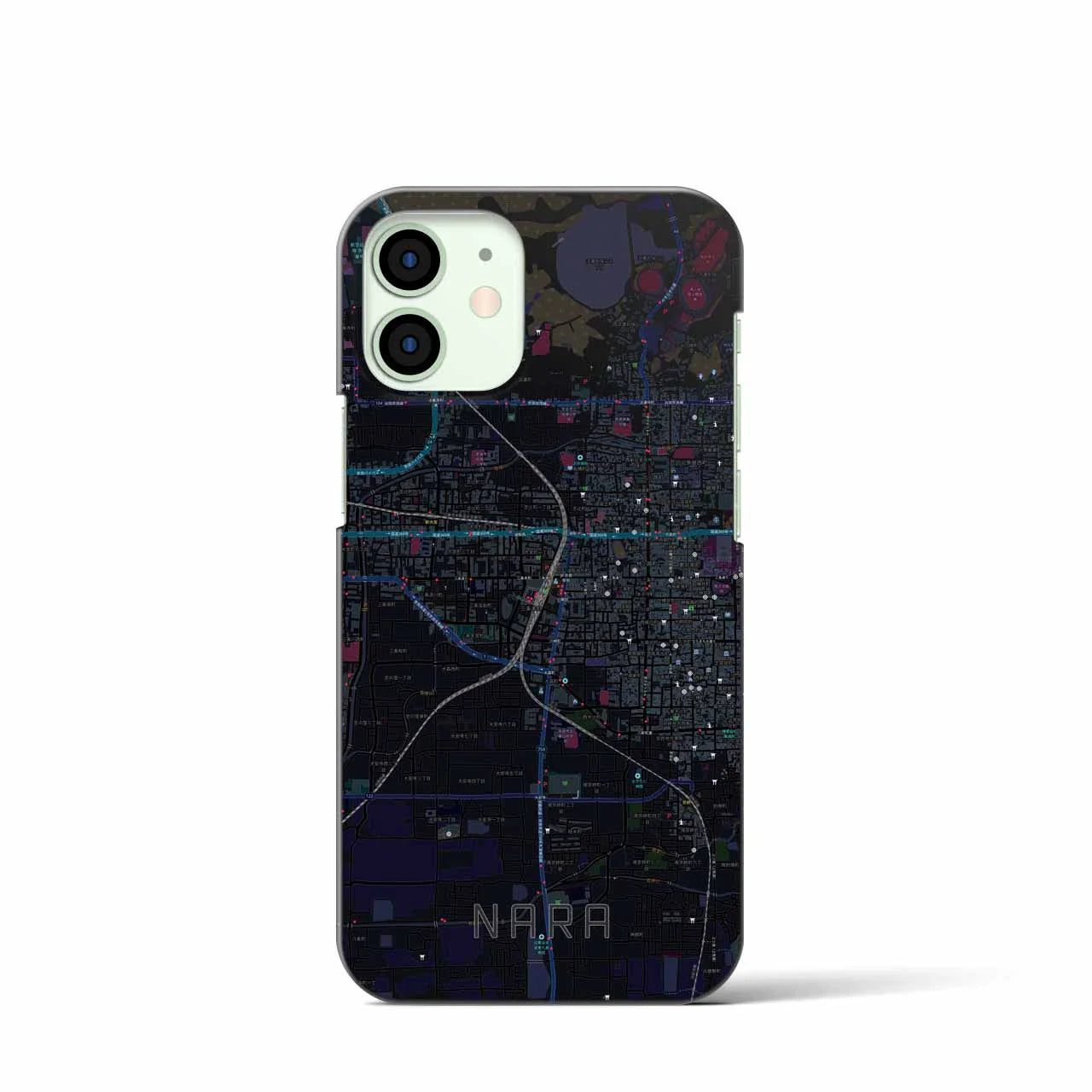 【奈良2(奈良県)】地図柄iPhoneケース(バックカバータイプ)