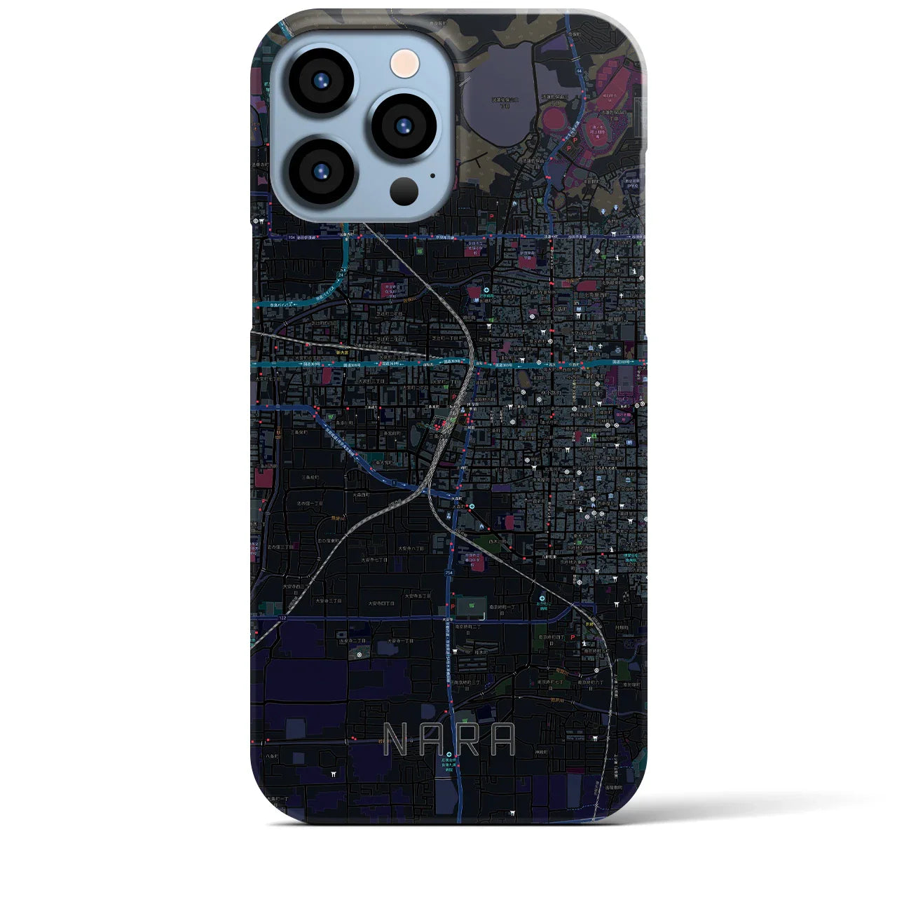 【奈良2(奈良県)】地図柄iPhoneケース(バックカバータイプ)