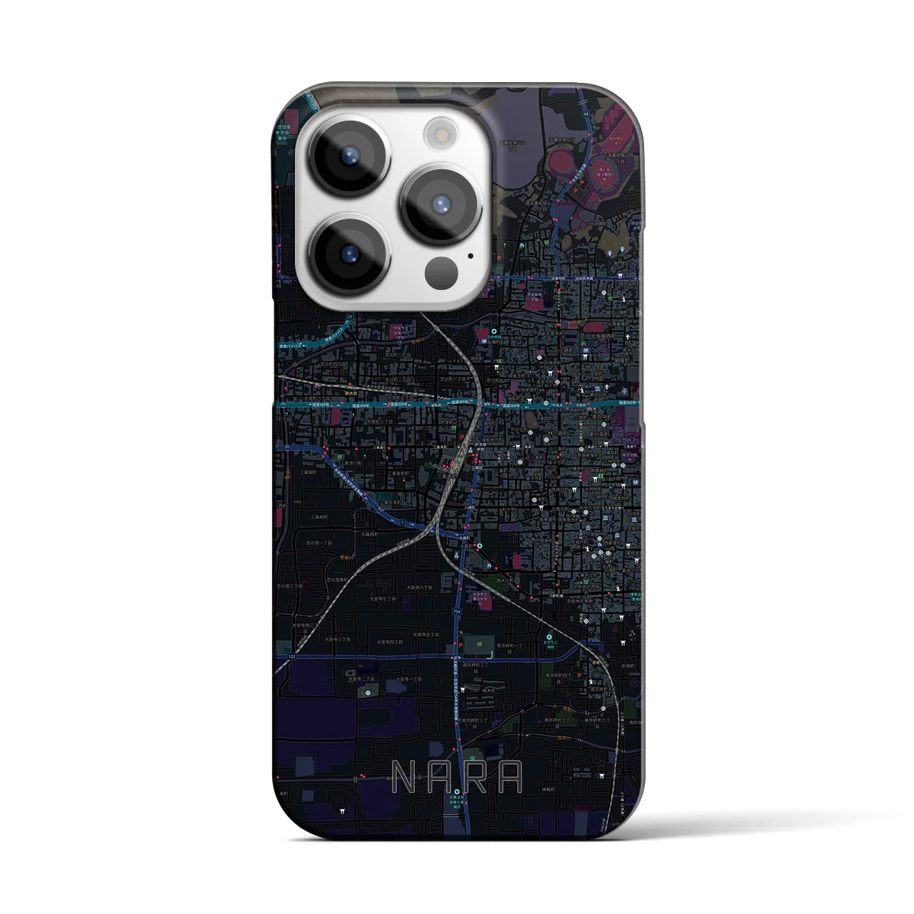 【奈良2(奈良県)】地図柄iPhoneケース(バックカバータイプ)