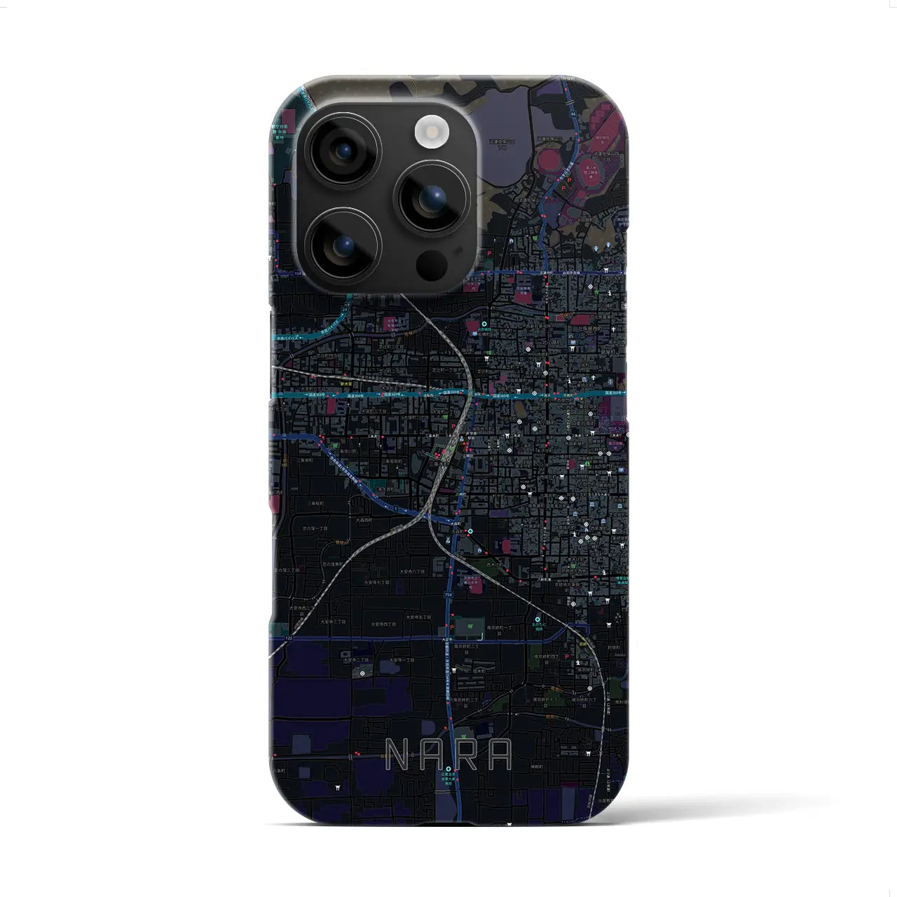 【奈良2(奈良県)】地図柄iPhoneケース(バックカバータイプ)