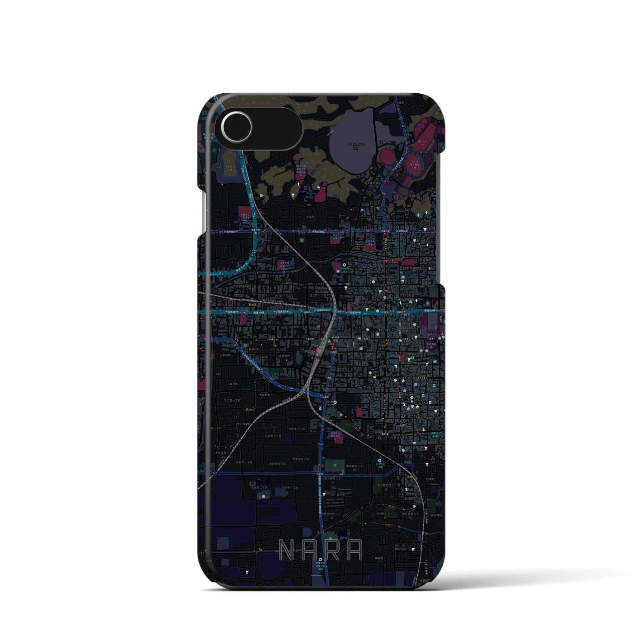 【奈良2(奈良県)】地図柄iPhoneケース(バックカバータイプ)