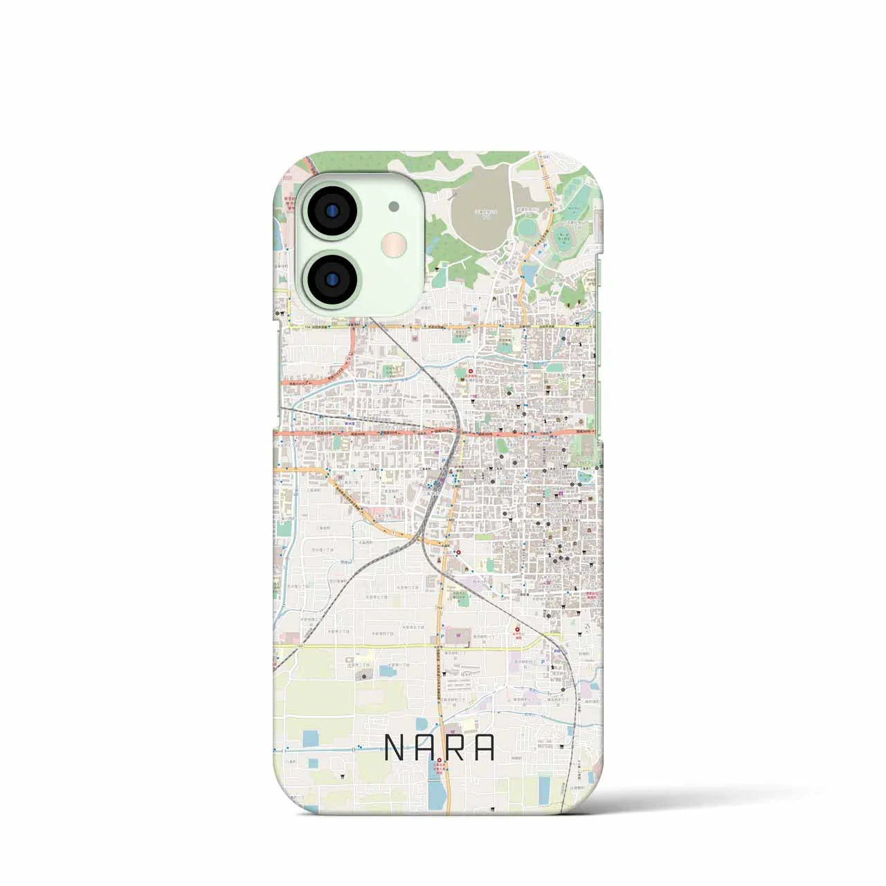 【奈良2(奈良県)】地図柄iPhoneケース(バックカバータイプ)