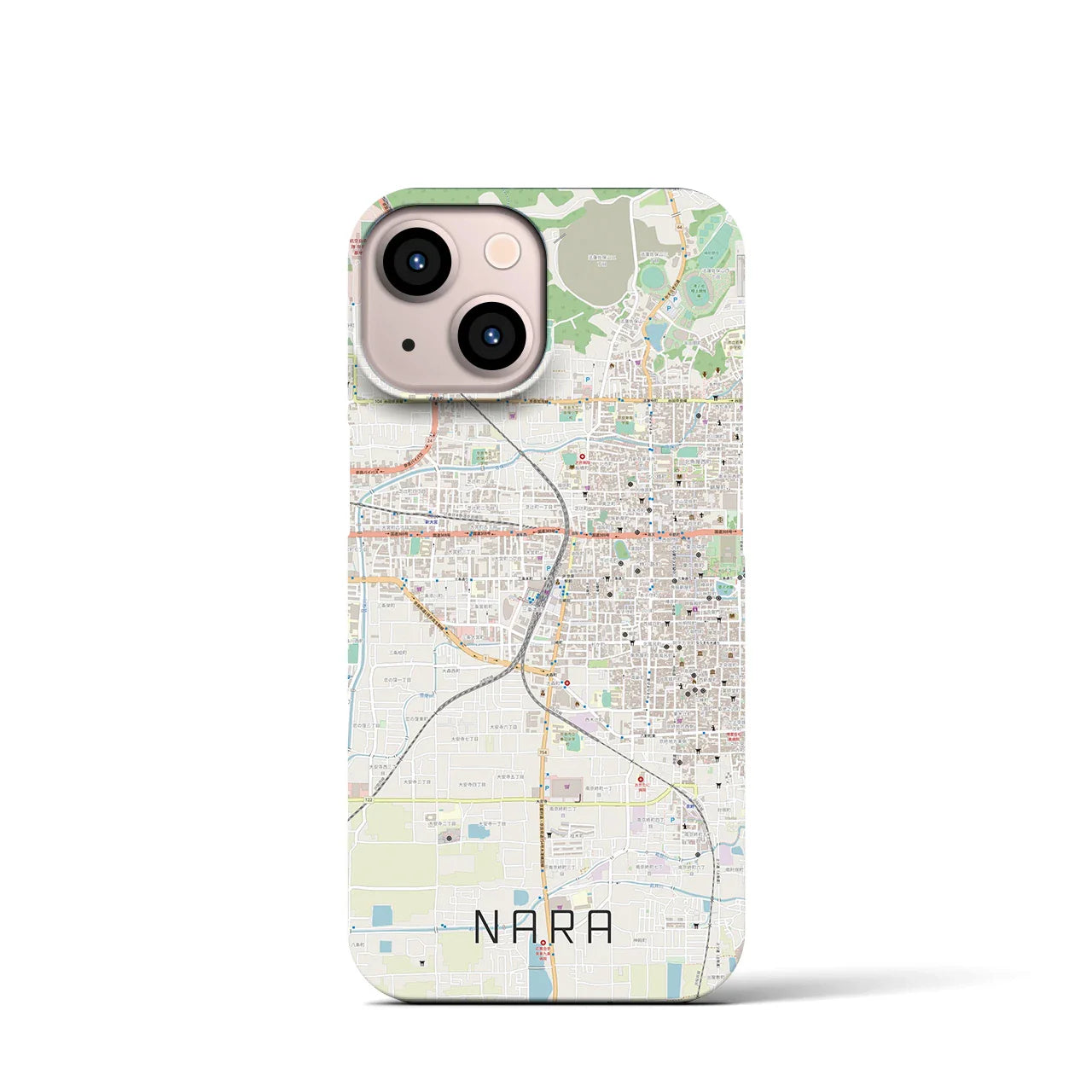【奈良2(奈良県)】地図柄iPhoneケース(バックカバータイプ)