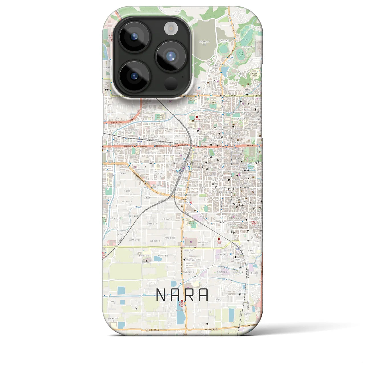 【奈良2(奈良県)】地図柄iPhoneケース(バックカバータイプ)