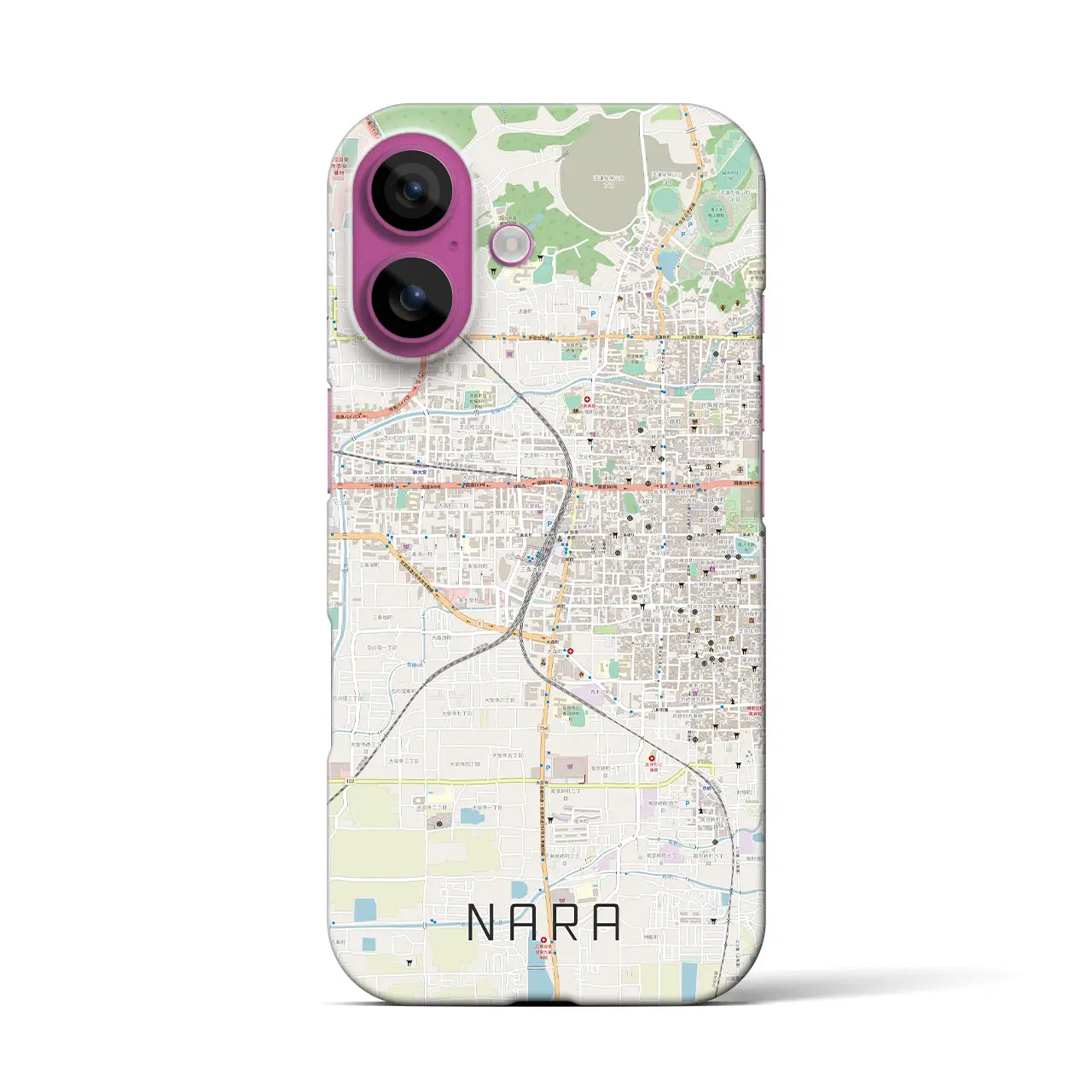 【奈良2(奈良県)】地図柄iPhoneケース(バックカバータイプ)
