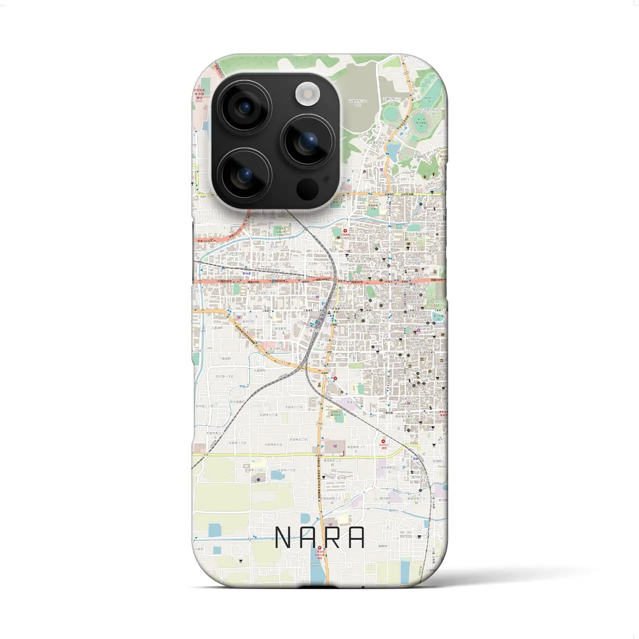 【奈良2(奈良県)】地図柄iPhoneケース(バックカバータイプ)