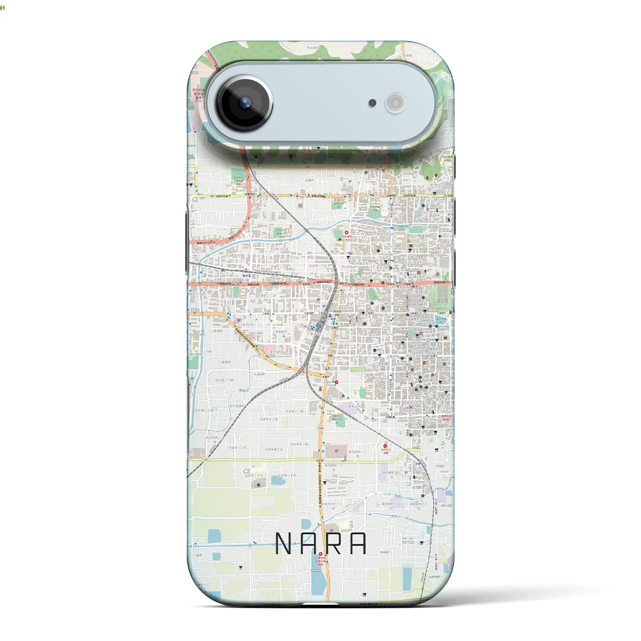 【奈良2(奈良県)】地図柄iPhoneケース(バックカバータイプ)ナチュラル・iPhone 17 Pro Max 用