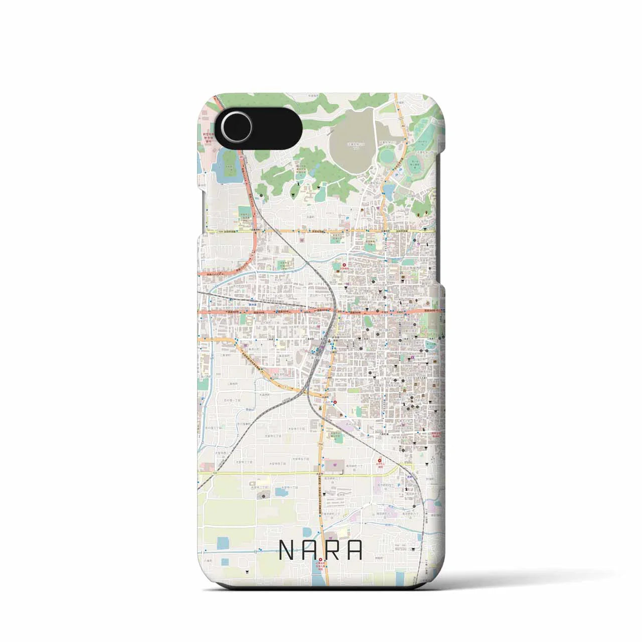 【奈良2(奈良県)】地図柄iPhoneケース(バックカバータイプ)