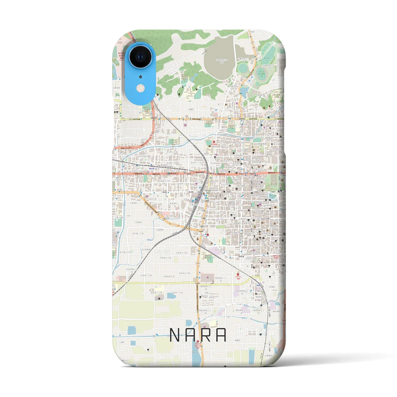 【奈良2(奈良県)】地図柄iPhoneケース(バックカバータイプ)