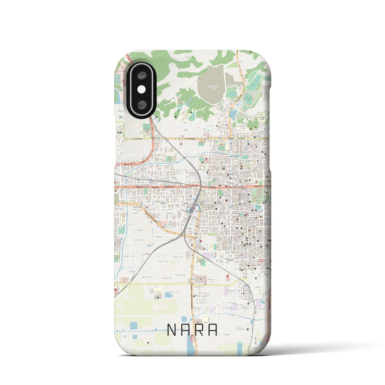 【奈良2(奈良県)】地図柄iPhoneケース(バックカバータイプ)