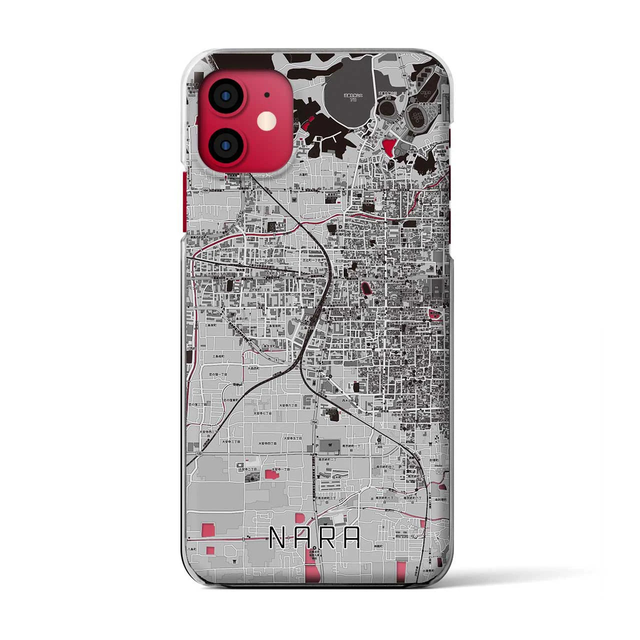 【奈良2(奈良県)】地図柄iPhoneケース(クリアタイプ)