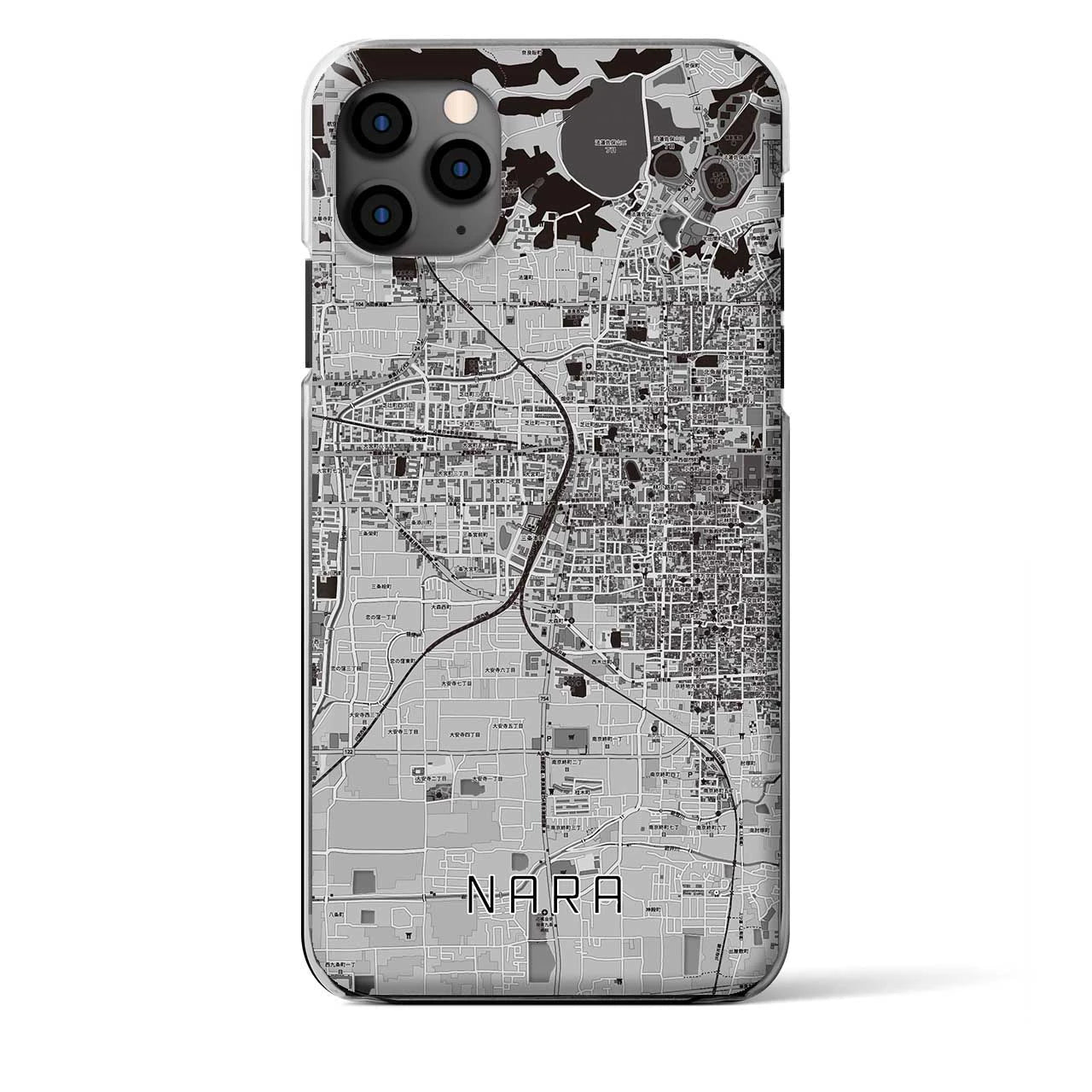 【奈良2(奈良県)】地図柄iPhoneケース(クリアタイプ)