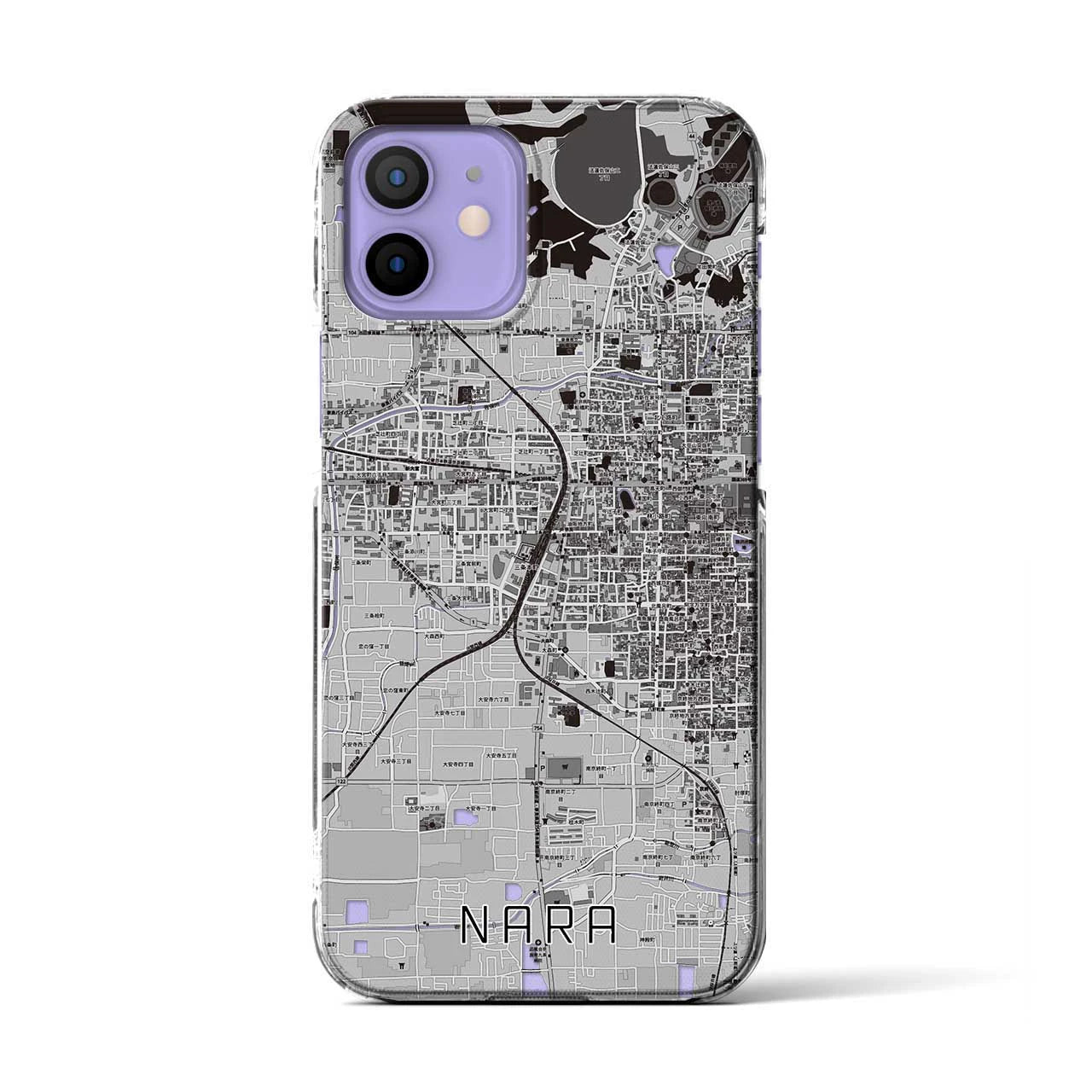 【奈良2(奈良県)】地図柄iPhoneケース(クリアタイプ)