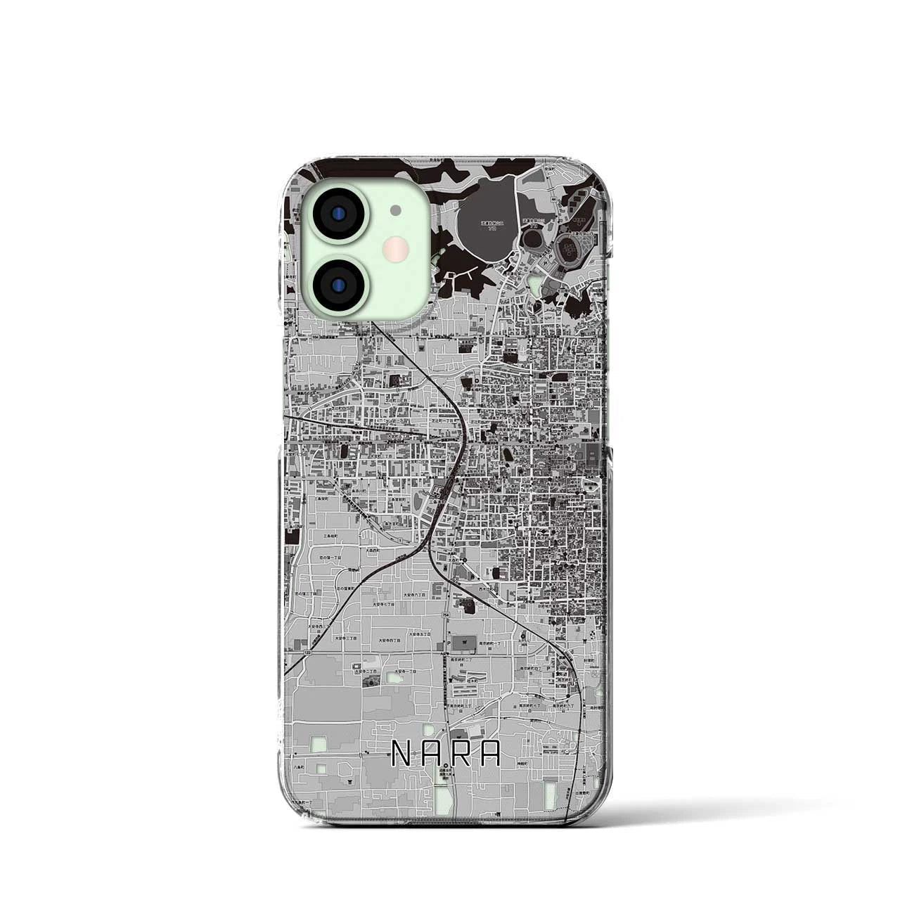 【奈良2(奈良県)】地図柄iPhoneケース(クリアタイプ)