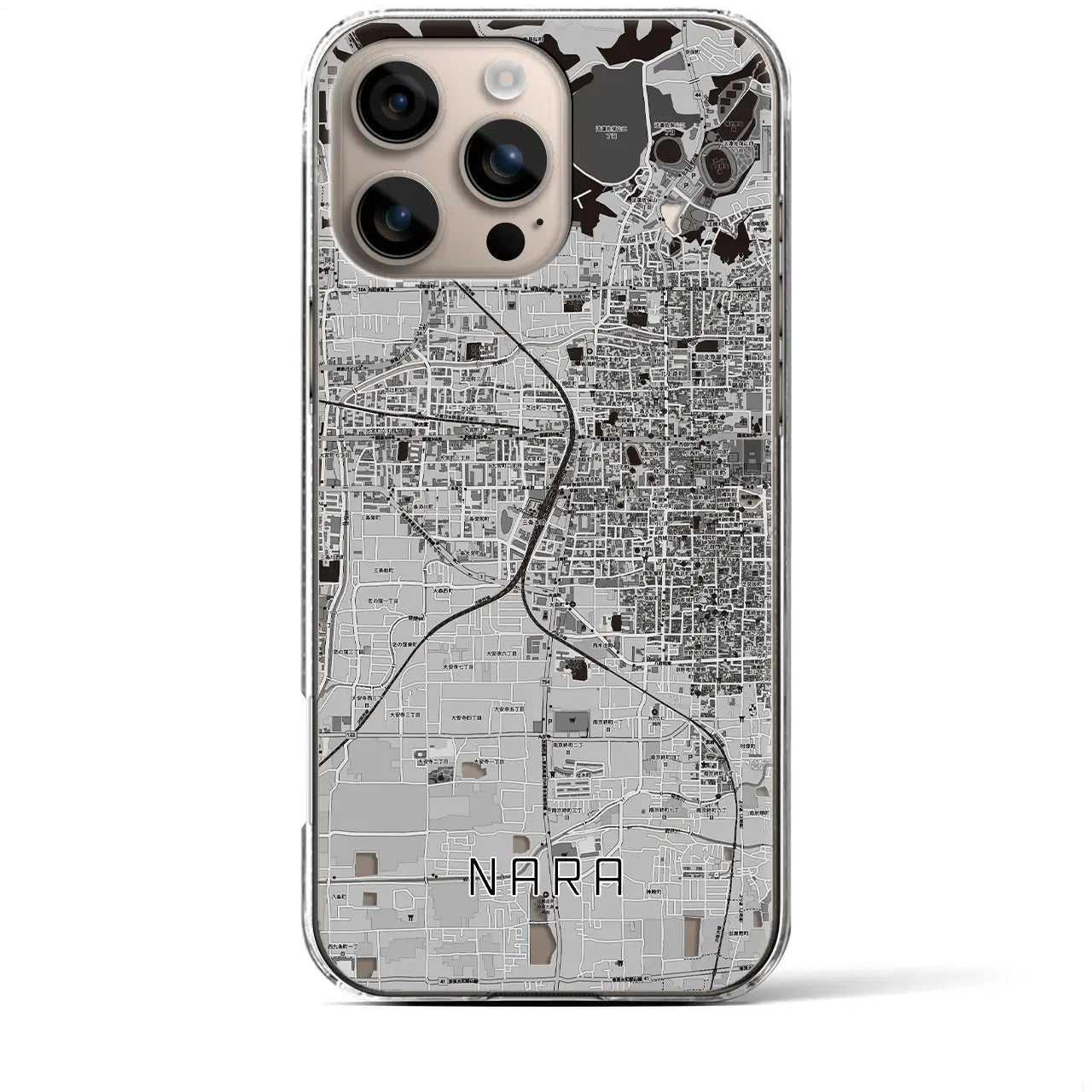 【奈良2(奈良県)】地図柄iPhoneケース(クリアタイプ)