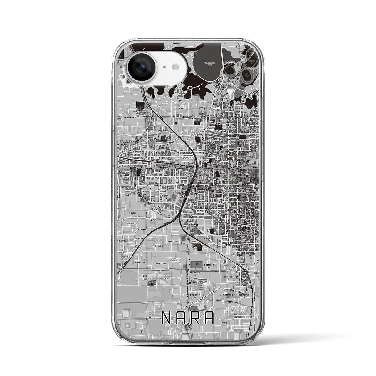 【奈良2(奈良県)】地図柄iPhoneケース(クリアタイプ)