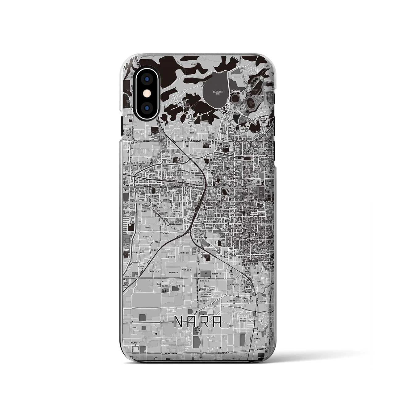 【奈良2(奈良県)】地図柄iPhoneケース(クリアタイプ)