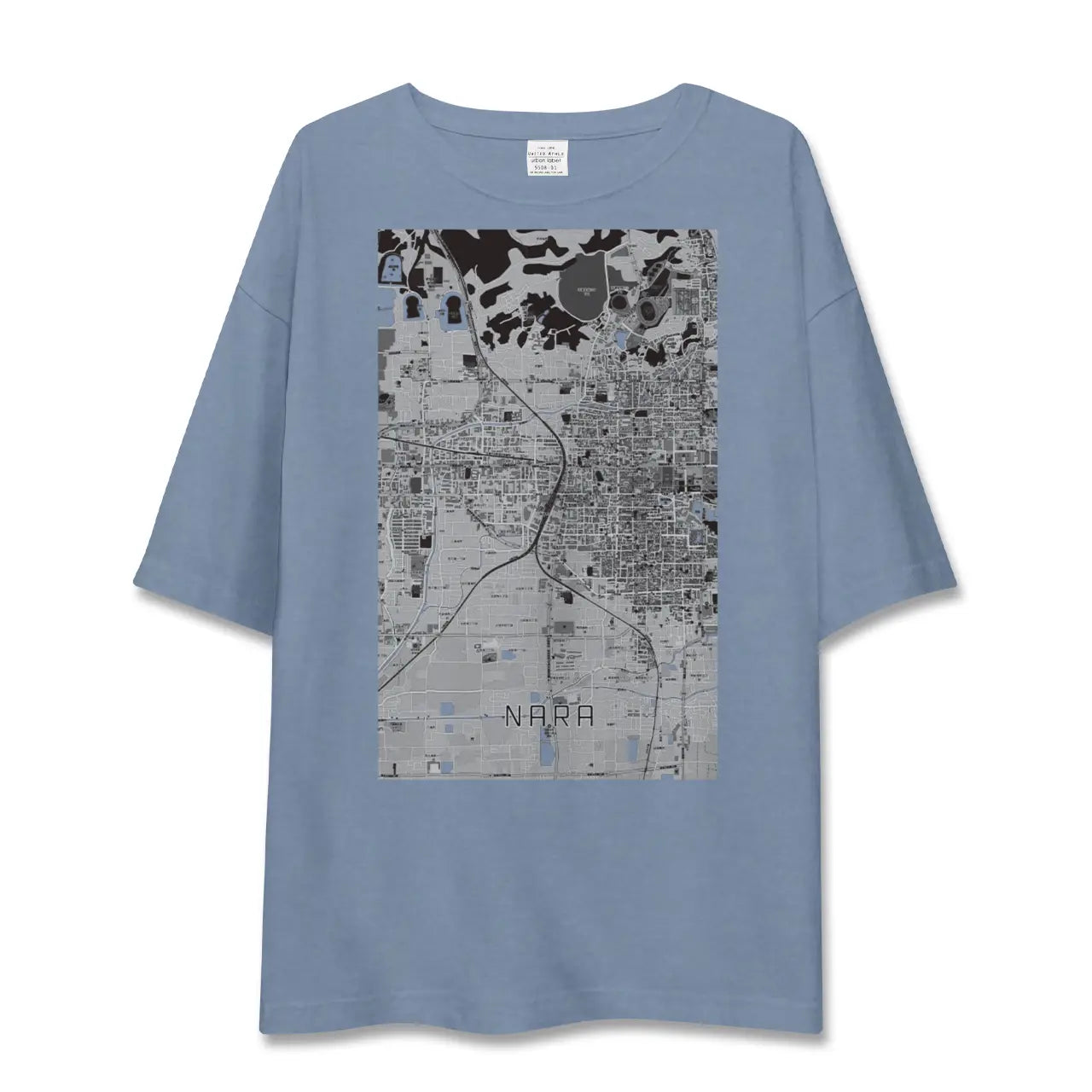 【奈良2(奈良県)】地図柄ビッグシルエットTシャツ