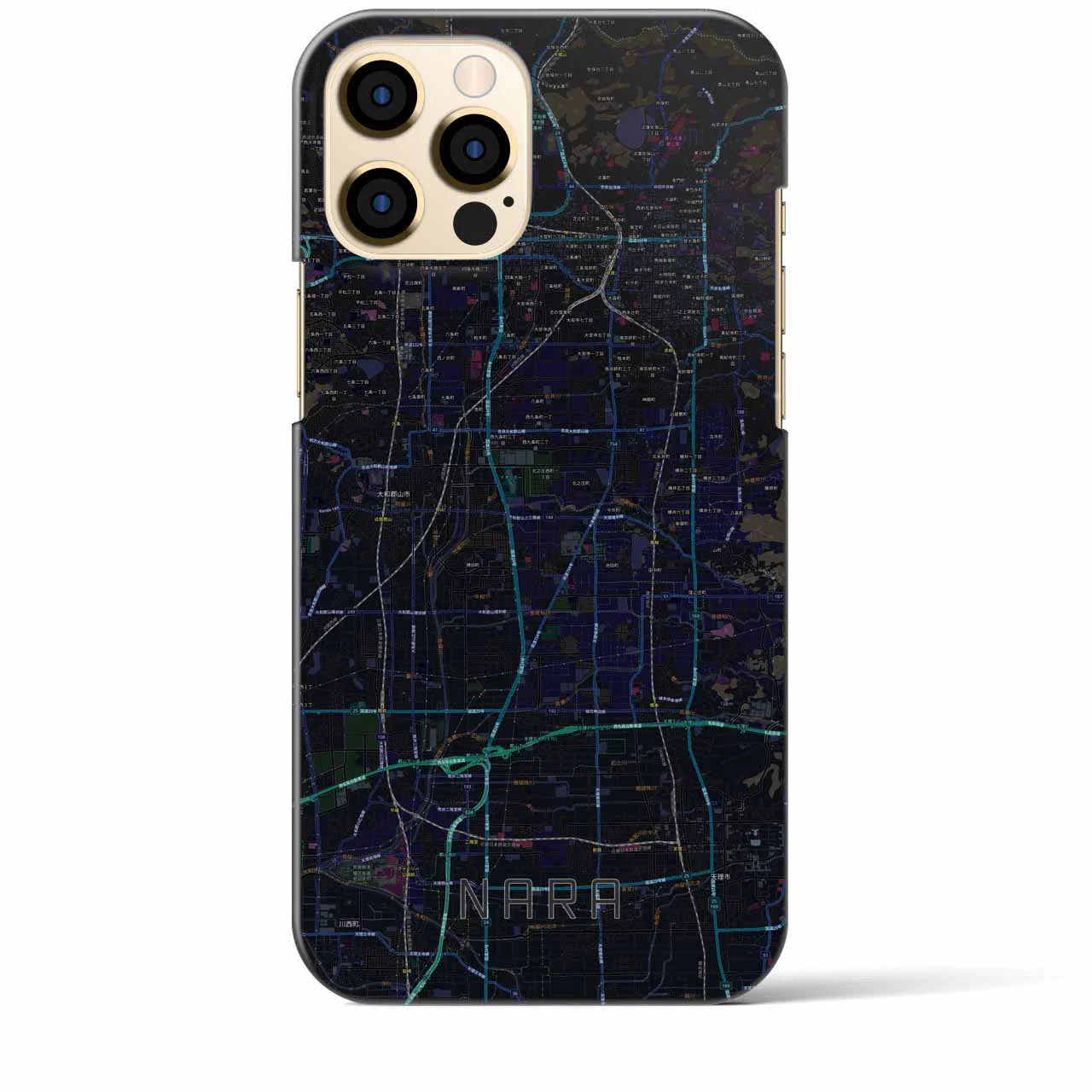 【奈良(奈良県)】地図柄iPhoneケース(バックカバータイプ)