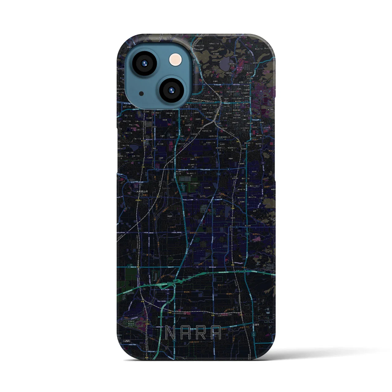 【奈良(奈良県)】地図柄iPhoneケース(バックカバータイプ)
