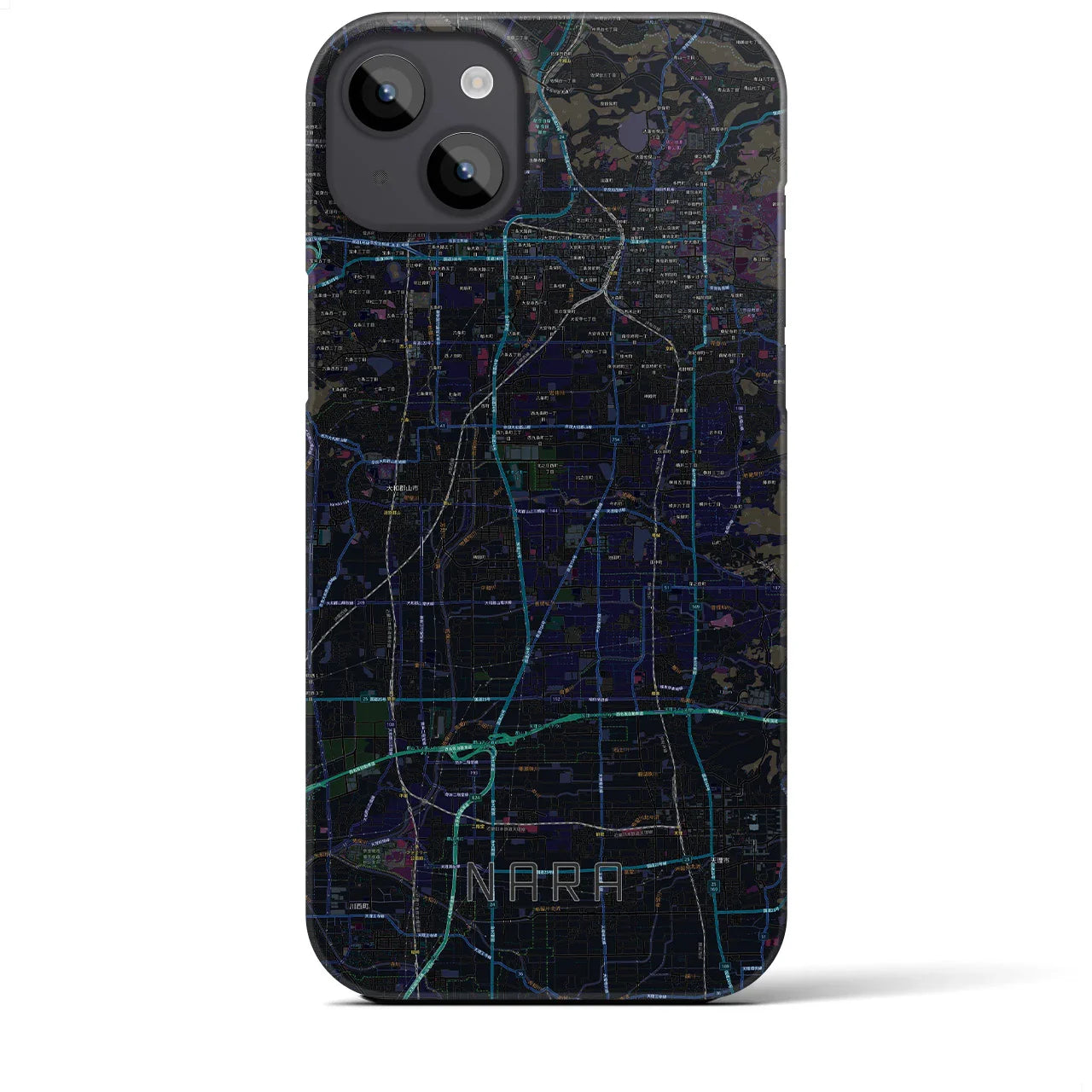 【奈良(奈良県)】地図柄iPhoneケース(バックカバータイプ)