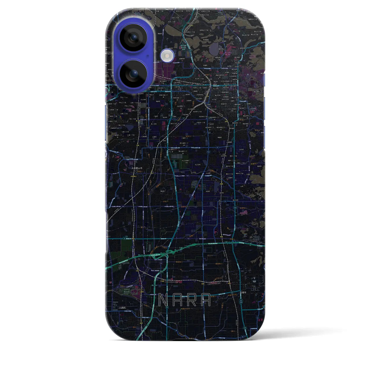 【奈良(奈良県)】地図柄iPhoneケース(バックカバータイプ)