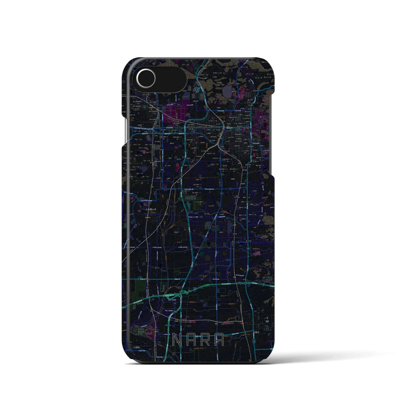 【奈良(奈良県)】地図柄iPhoneケース(バックカバータイプ)